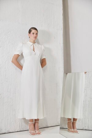White Tulip silk dress