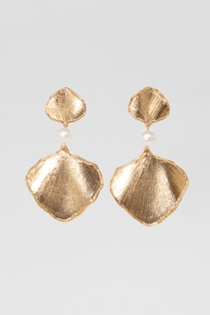 Opposite orchid earrings