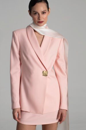 Blush Pink Blazer with Orchid Detail