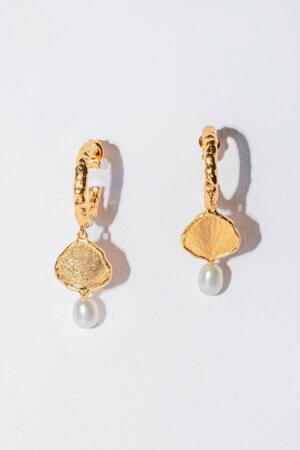 The Orchid Whisper Pearl Hoops